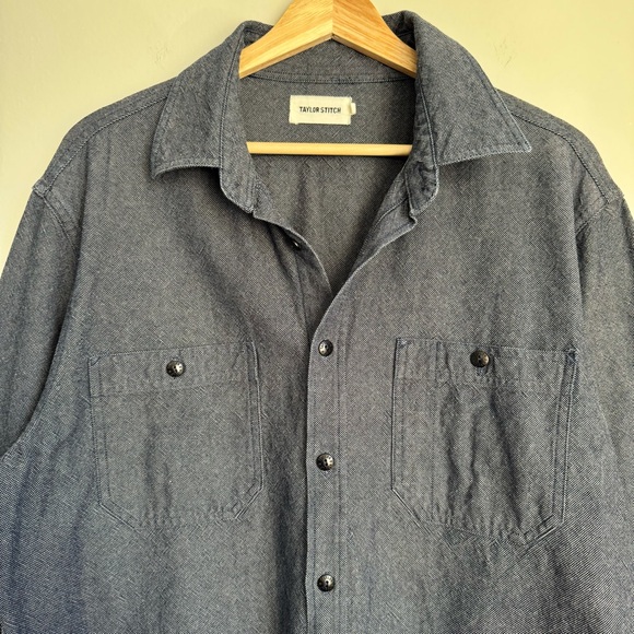 Taylor Stitch Utility Button-Up Shirt Jacket Denim Organic Cotton - Picture 3 of 13